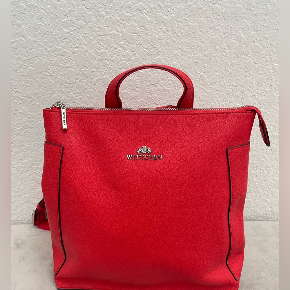 Wittchen new leather backpack.Beautiful color coral/red.